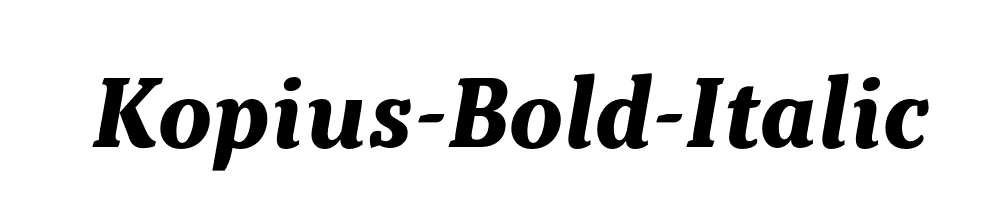 Kopius-Bold-Italic