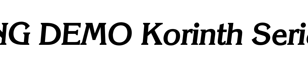  DEMO Korinth Serial Bold Italic