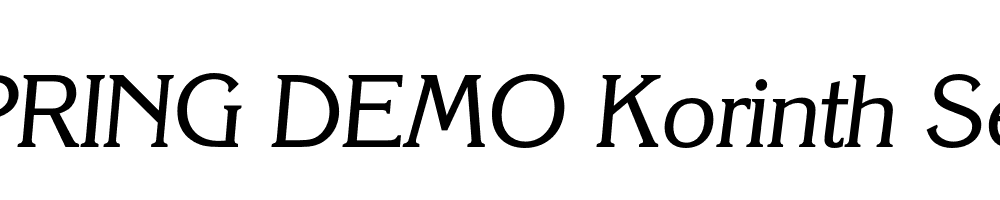  DEMO Korinth Serial Italic