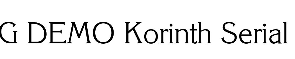  DEMO Korinth Serial Light Regular