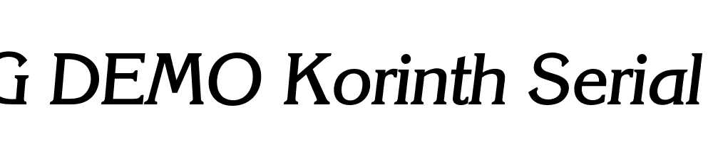  DEMO Korinth Serial Medium Italic