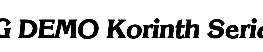  DEMO Korinth Serial Xbold Italic