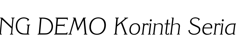  DEMO Korinth Serial Xlight Italic