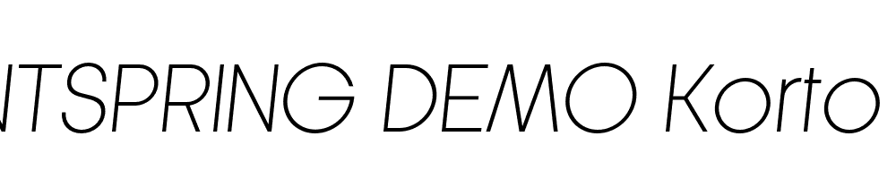  DEMO Korto Italic