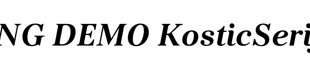  DEMO KosticSerif Bold Italic