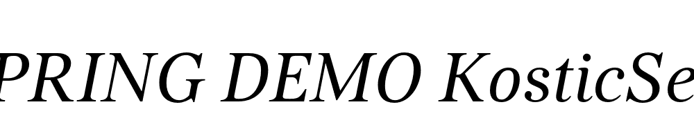  DEMO KosticSerif Italic