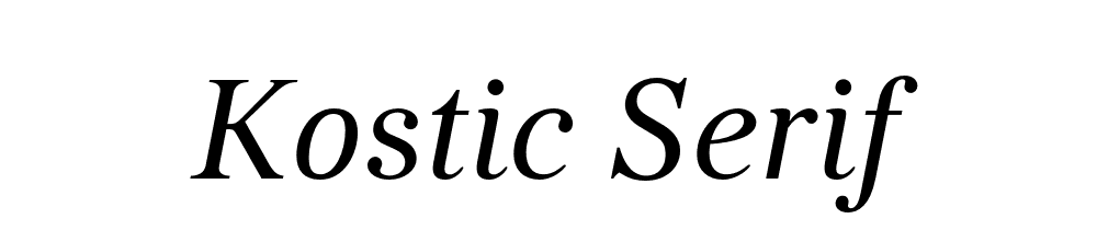 Kostic Serif