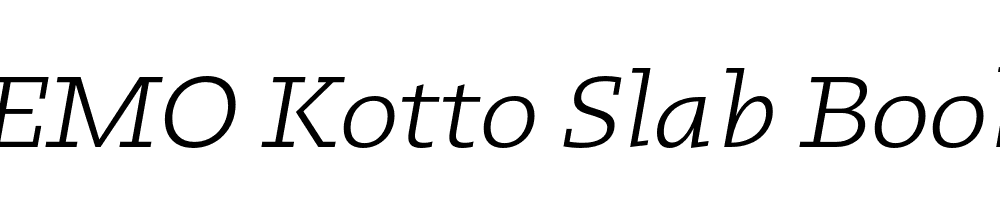 FSP DEMO Kotto Slab Book Italic