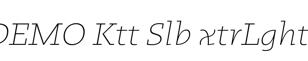 FSP DEMO Ktt Slb xtrLght Italic