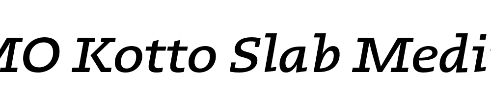 FSP DEMO Kotto Slab Medium Italic