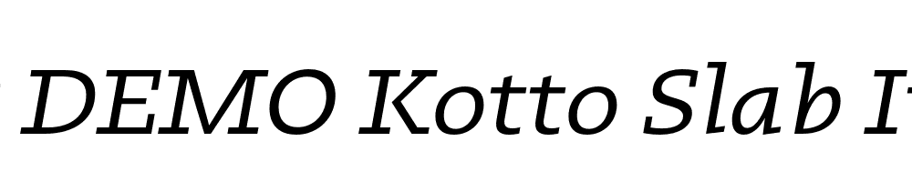 FSP DEMO Kotto Slab Italic