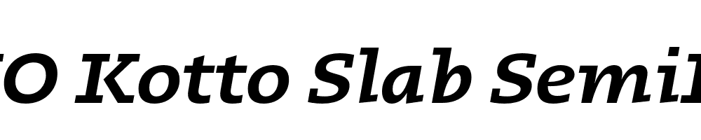 FSP DEMO Kotto Slab SemiBold Italic