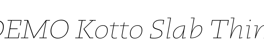 FSP DEMO Kotto Slab Thin Italic