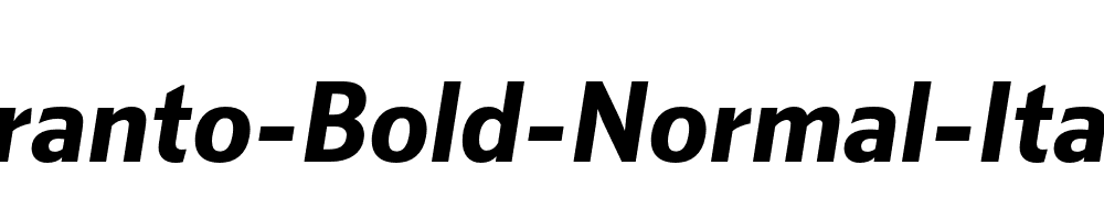 Kranto-Bold-Normal-Italic