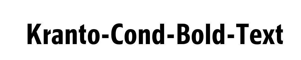 Kranto-Cond-Bold-Text