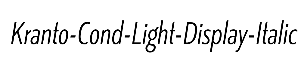 Kranto-Cond-Light-Display-Italic