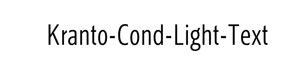 Kranto-Cond-Light-Text