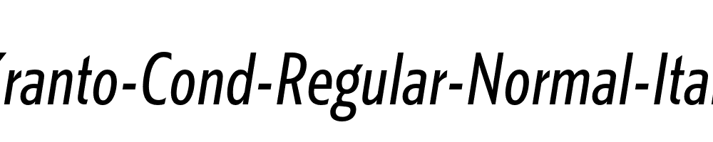 Kranto-Cond-Regular-Normal-Italic