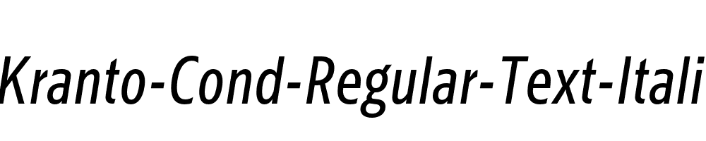 Kranto-Cond-Regular-Text-Italic