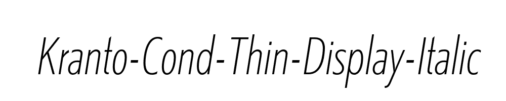 Kranto-Cond-Thin-Display-Italic