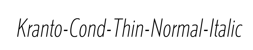 Kranto-Cond-Thin-Normal-Italic