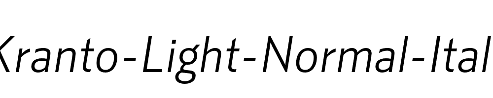 Kranto-Light-Normal-Italic