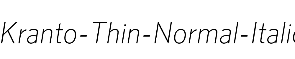 Kranto-Thin-Normal-Italic