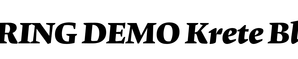  DEMO Krete Black Italic