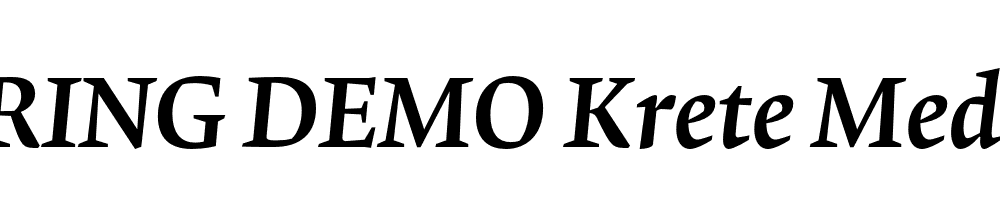  DEMO Krete Medium Italic