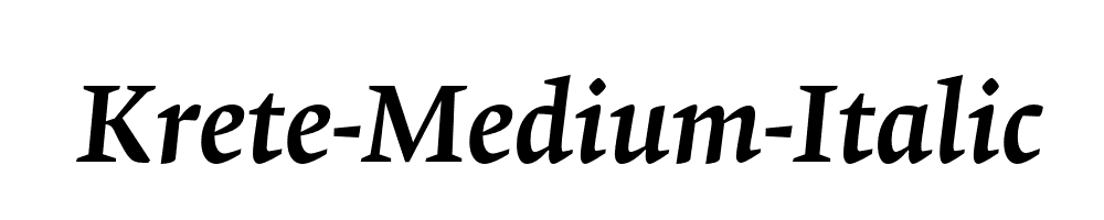 Krete-Medium-Italic