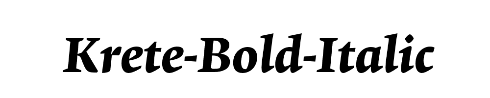 Krete-Bold-Italic