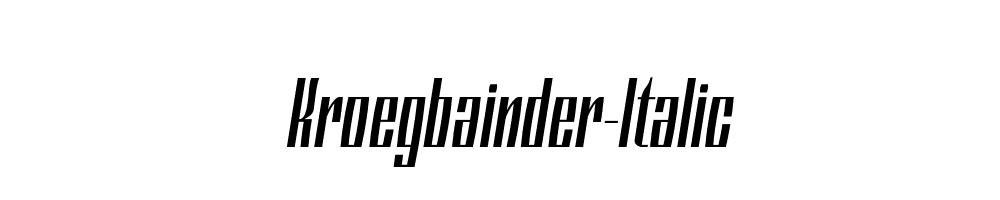 Kroegbainder-Italic