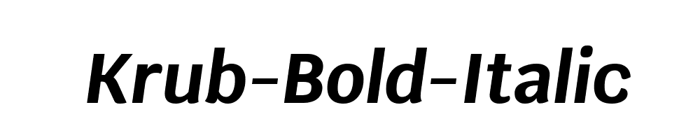 Krub-Bold-Italic