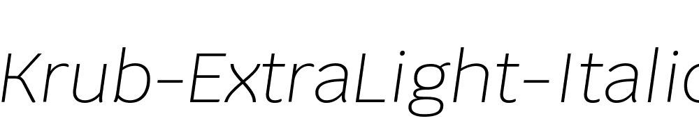 Krub-ExtraLight-Italic