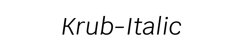 Krub-Italic