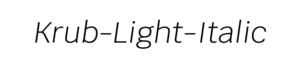 Krub-Light-Italic