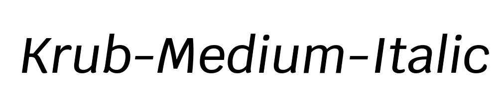 Krub-Medium-Italic