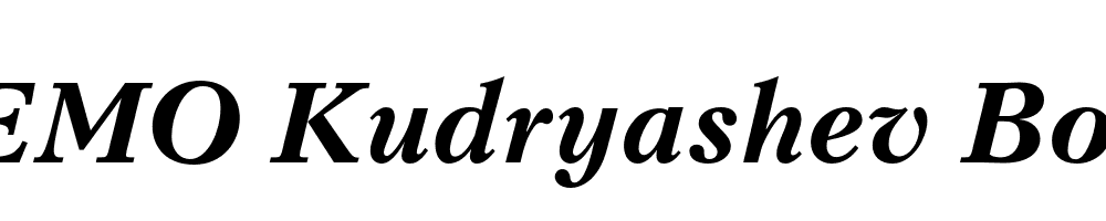 FSP DEMO Kudryashev Bold Italic