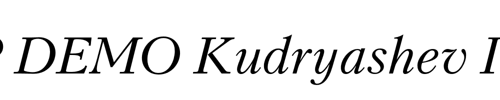 FSP DEMO Kudryashev Italic