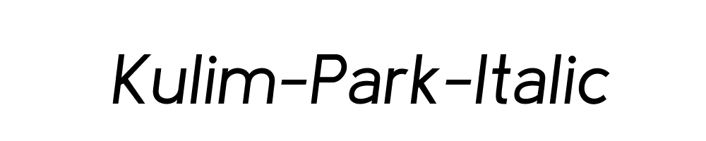 Kulim-Park-Italic