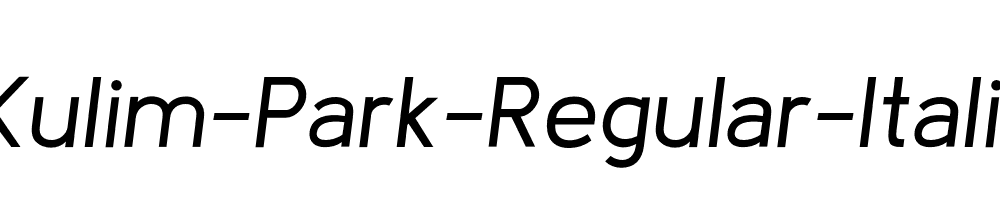 Kulim-Park-Regular-Italic