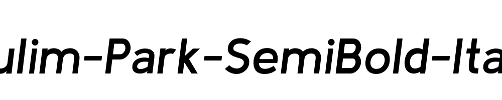 Kulim-Park-SemiBold-Italic