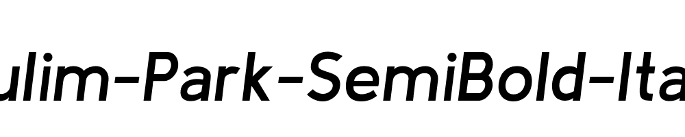 Kulim-Park-SemiBold-Italic