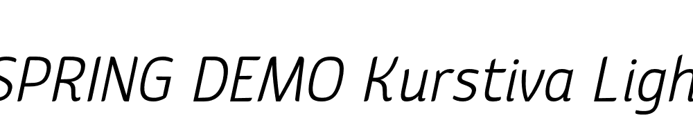  DEMO Kurstiva Light Italic