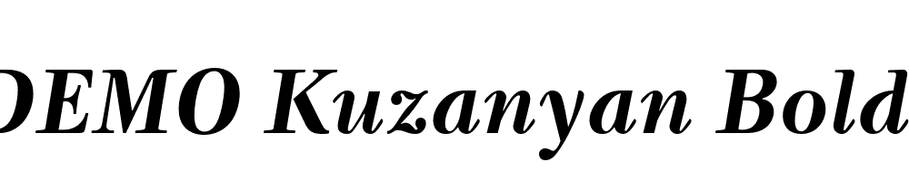 FSP DEMO Kuzanyan Bold Italic