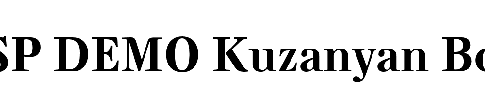 FSP DEMO Kuzanyan Bold