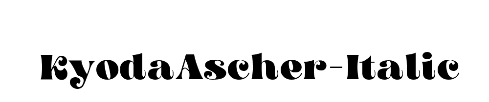 Kyoda Ascher Italic