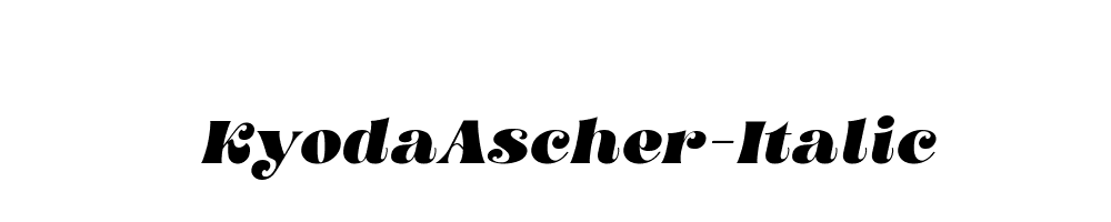 KyodaAscher-Italic