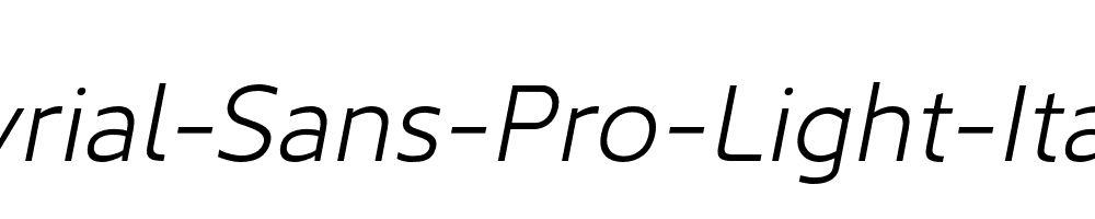 Kyrial-Sans-Pro-Light-Italic