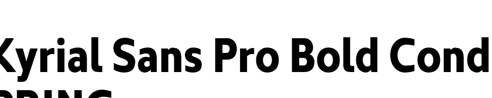  DEMO Kyrial Sans Pro Bold Cond Regular